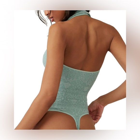 NWT Intimately Free People With Love Thong Bodysuit - Blue Surf - Size M/L - Picture 3 of 15